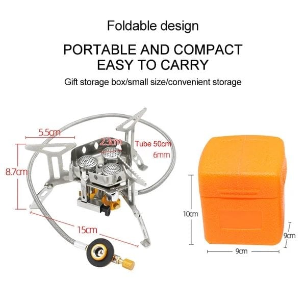 💥Camping Outdoor Windproof Gas Burner