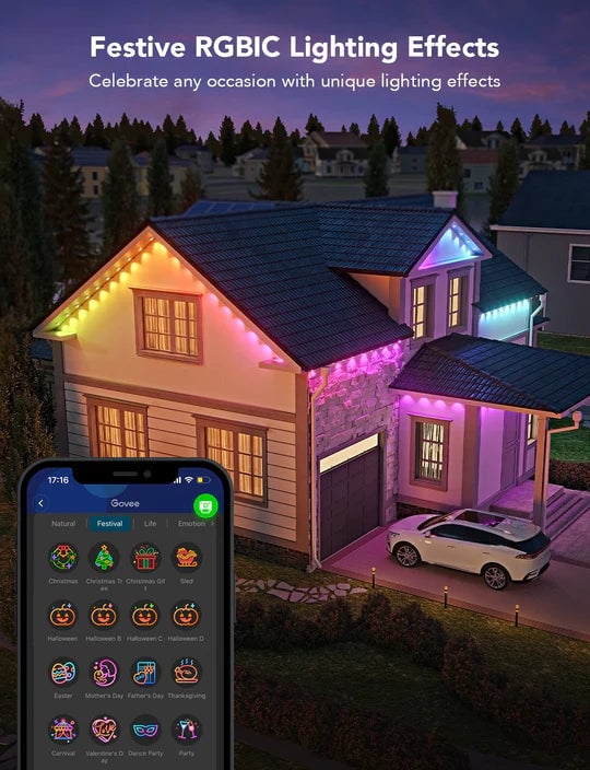 🔥Wifi Bluetooth Smart Led RGBIC for outdoors