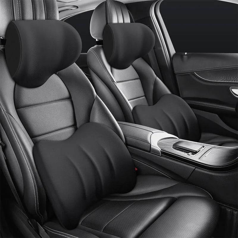 😎Ergonomic headrest and lumbar cushion for car seat🚗