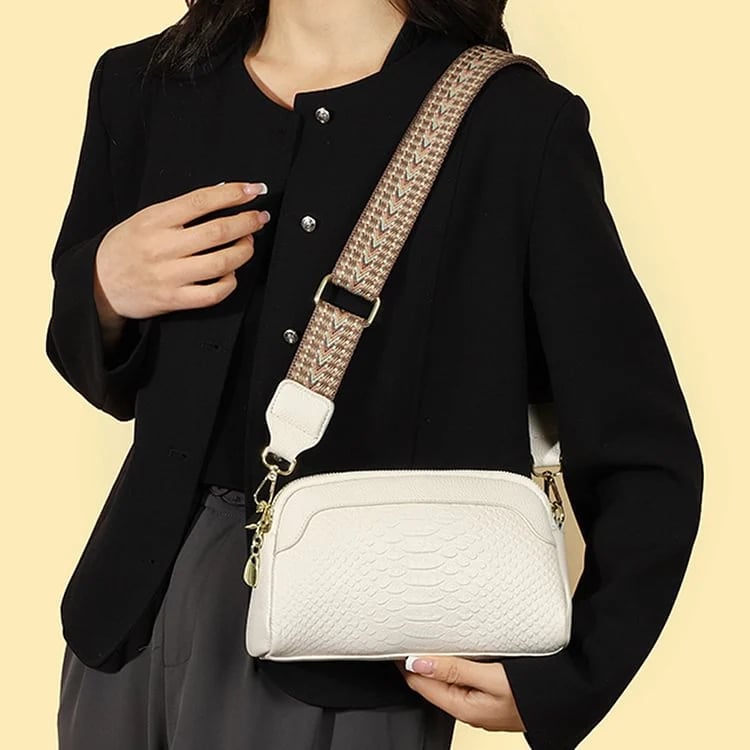 🔥First Layer Cowhide Crossbody Bag Alligator Pattern Women Shoulder Bag for Work
