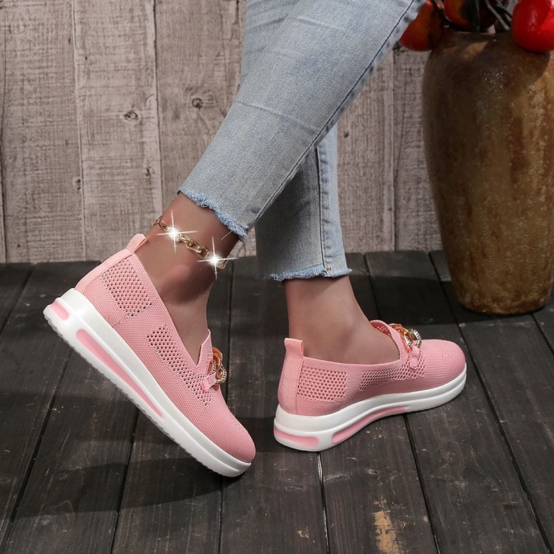 ๐ Breathable Wedge Sneakers