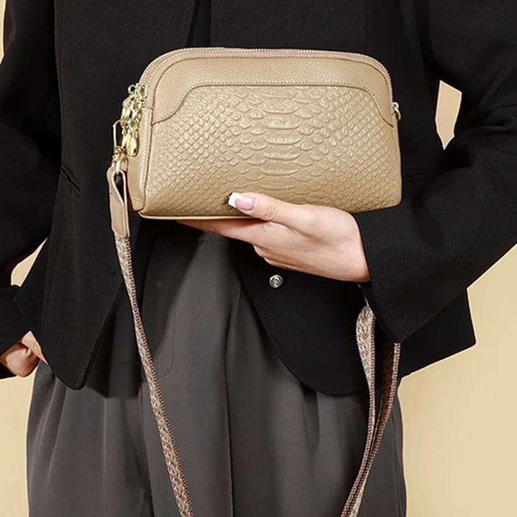 🔥First Layer Cowhide Crossbody Bag Alligator Pattern Women Shoulder Bag for Work