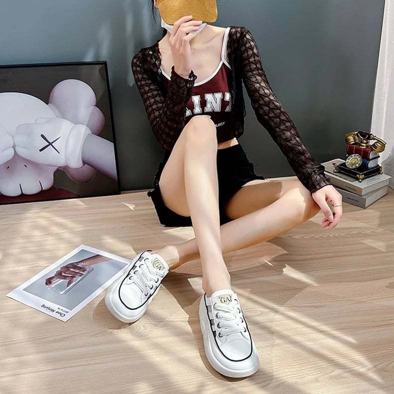 WOMEN'S CLOSED TOE HALF SLIPPERS