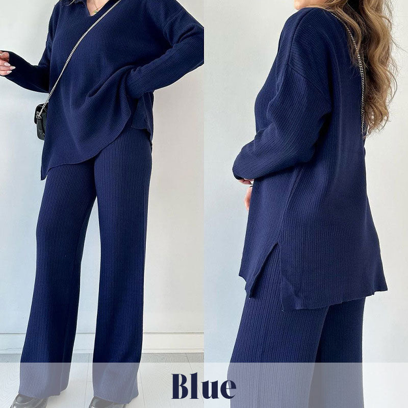 🎁V-Neck Casual Slit Knitted Two-Piece Set🎁