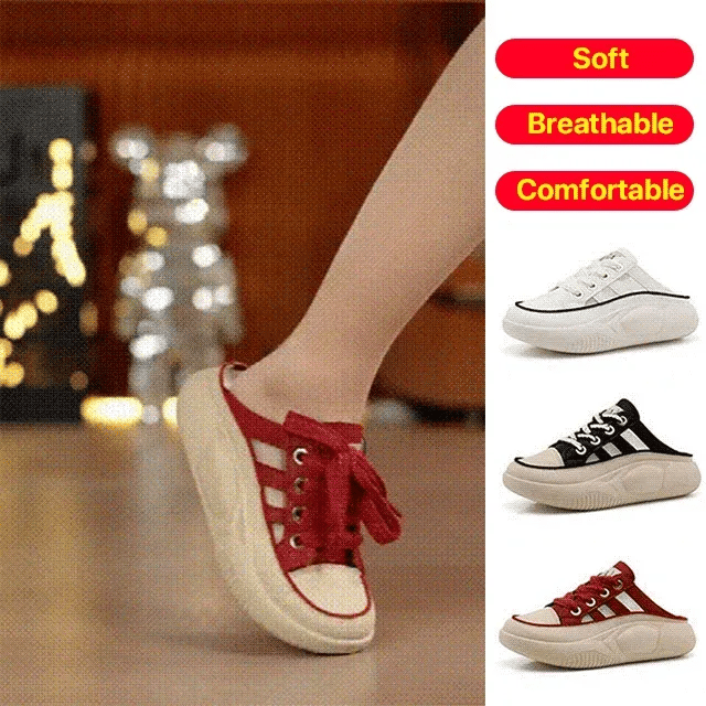 WOMEN'S CLOSED TOE HALF SLIPPERS