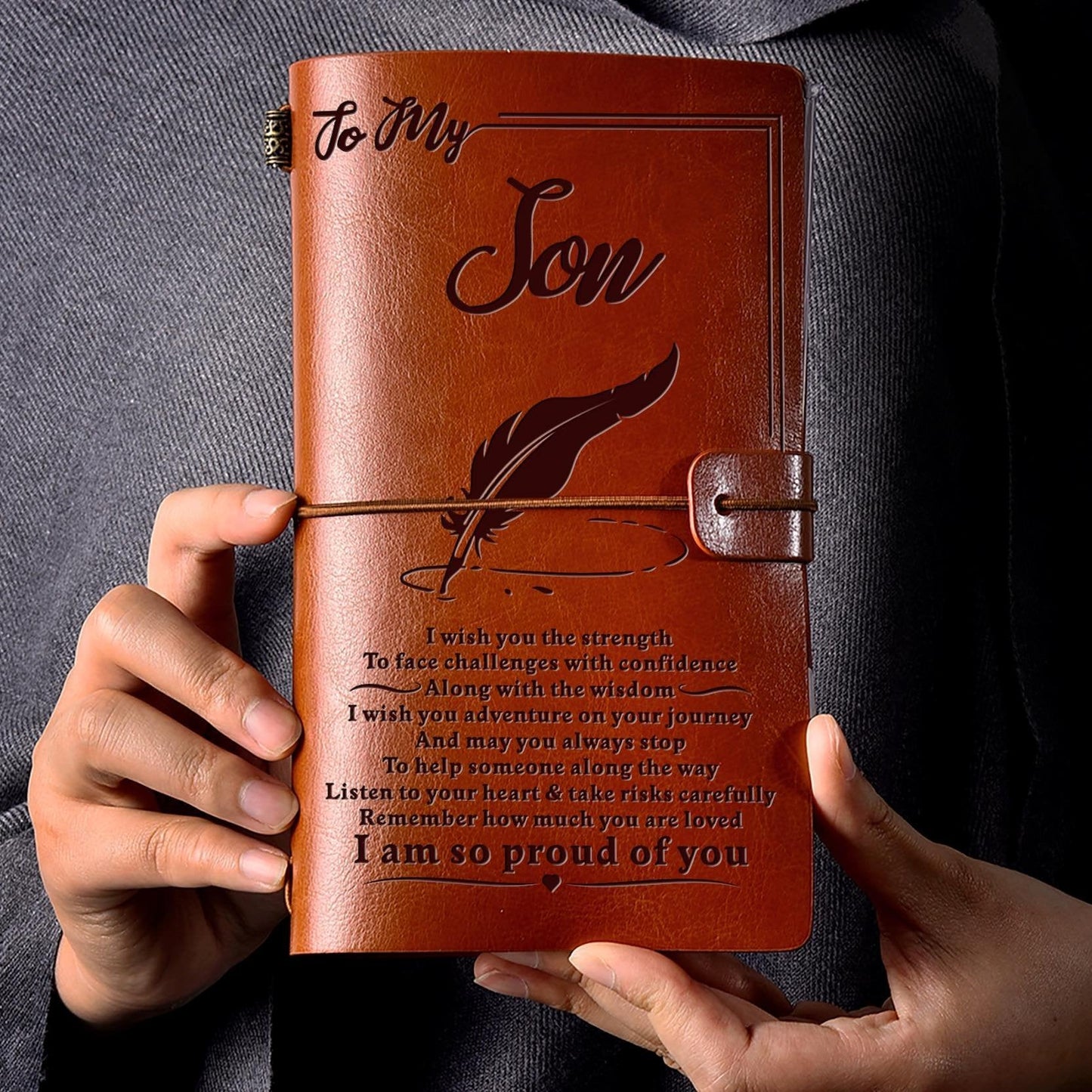 Vintage Engraved Journal (Pages Included)