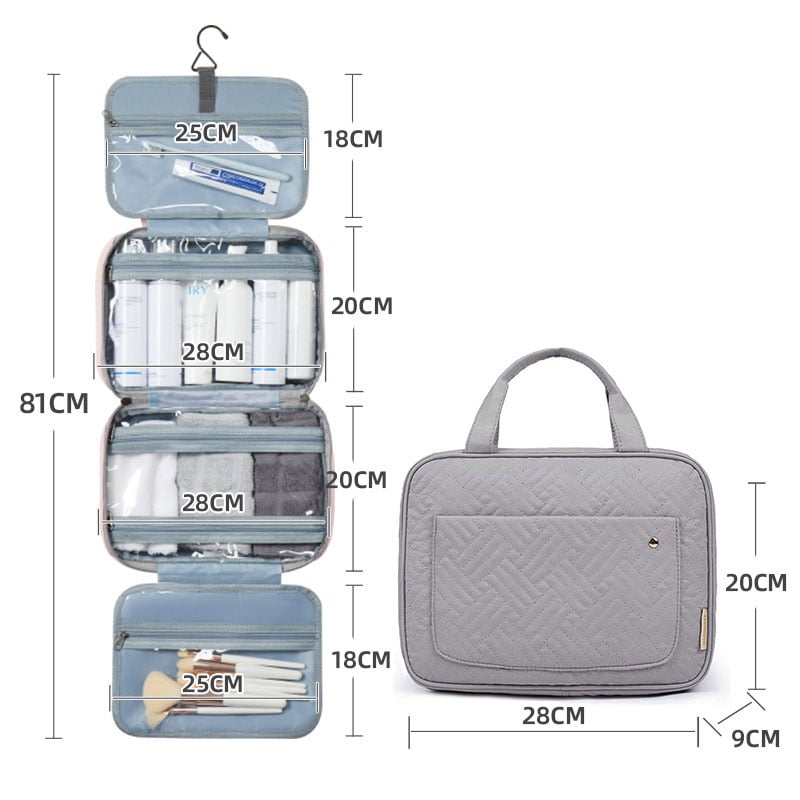 🔥 Toiletry Bag For Women With Hanging Hook