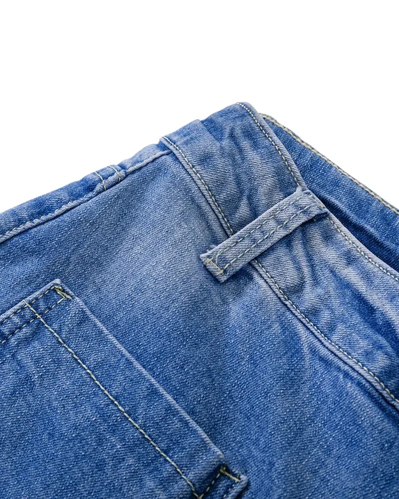 Button Fly Booty Shaping High Waist Flare Jeans
