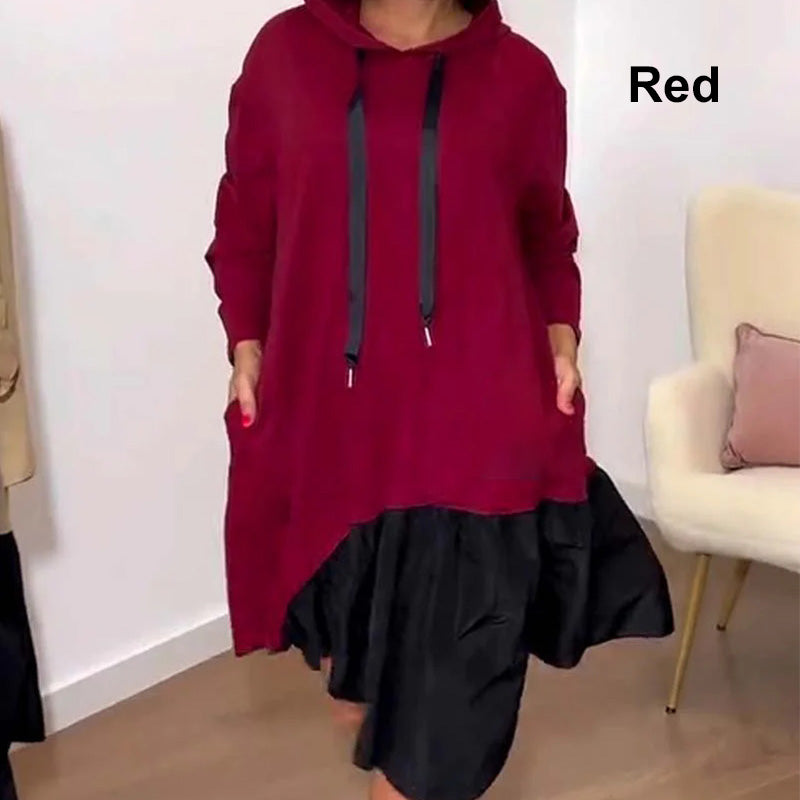 Womenâs Trendy Casual Loose Fit Hooded Dress