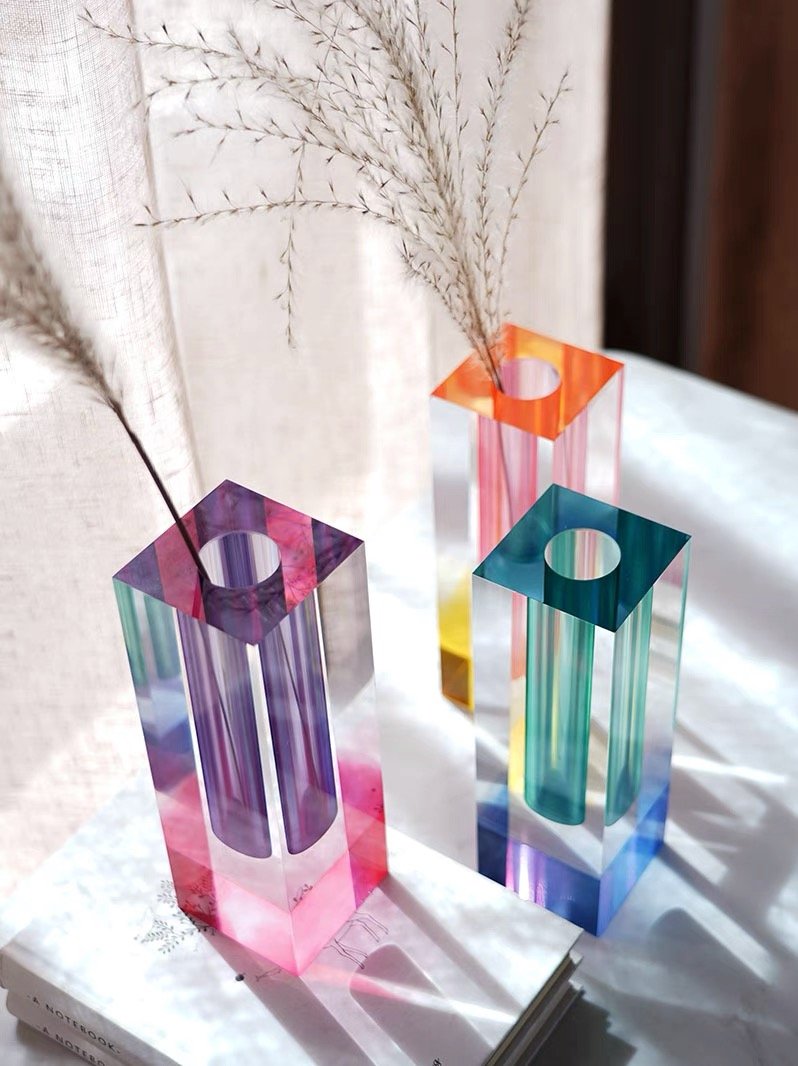 Neon Acrylic Pipe Vase Set (4pcs)