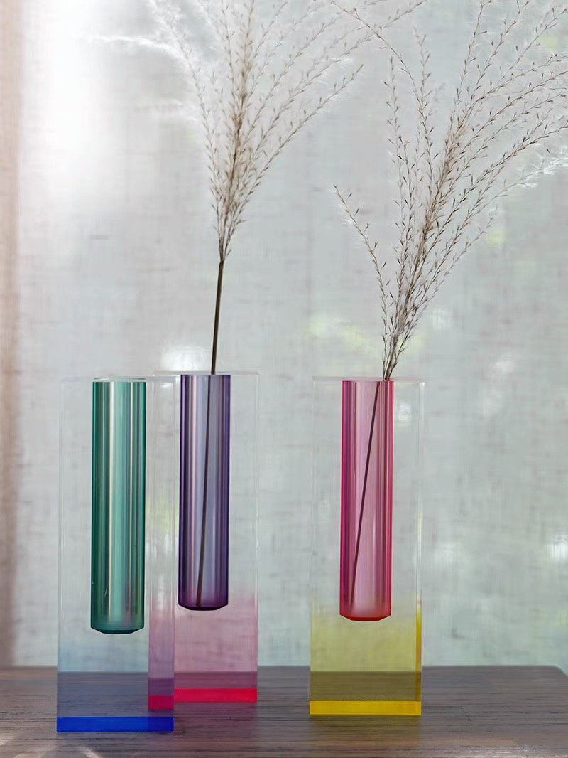 Neon Acrylic Pipe Vase Set (4pcs)