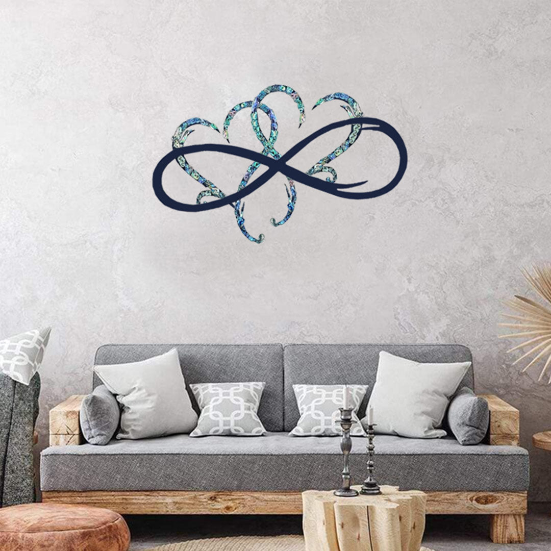 Double Infinity Heart Metal Home Decor