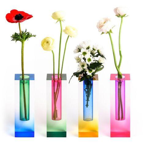 Neon Acrylic Pipe Vase Set (4pcs)