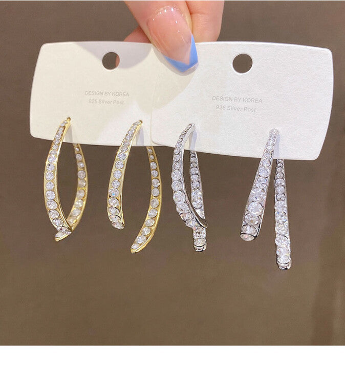 Cross Curved Earrings✨
