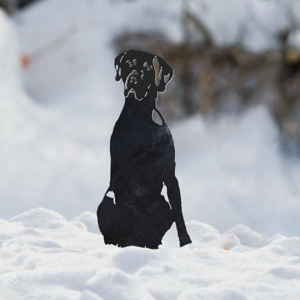 Weimaraner Metal Silhouette