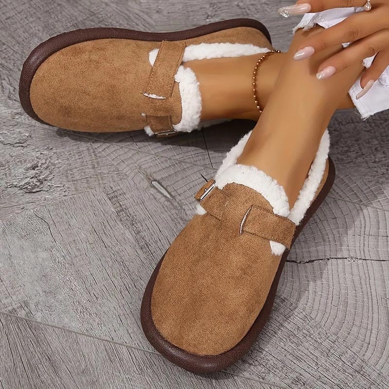 🔥 WOMEN'S PLUSH ROUND TOE SLIP-ON FLATS